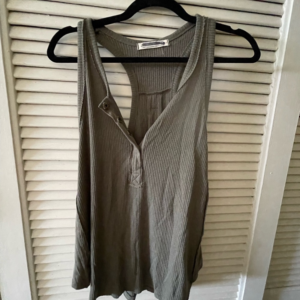 Free People Ribbed Racerback Tank Top